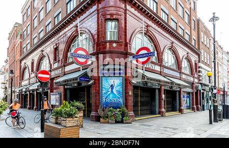 Station de métro Covent Garden en 2020 Lockdown Londres Royaume-Uni Banque D'Images