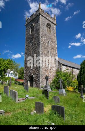 Église Saint-Augustin du XIIe siècle dans la paroisse de Rumney, Cardiff, pays de Galles. Banque D'Images