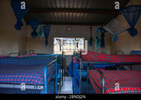 Chambre typique dans une école privée au Kenya Banque D'Images