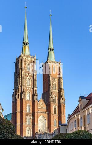 Cathédrale Saint-Jean-Baptiste, Ostrow Tumski, Wroclaw Banque D'Images