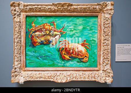 Deux crabes par Vincent van Gogh (huile sur toile) Banque D'Images