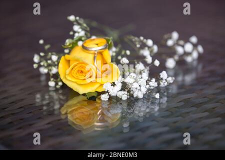 Bouquet de roses anglaises Banque D'Images