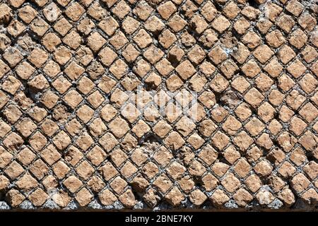 Mur de brique à Pecile, Villa Adriana, Villa Hadrien, Tivoli, Italie Banque D'Images