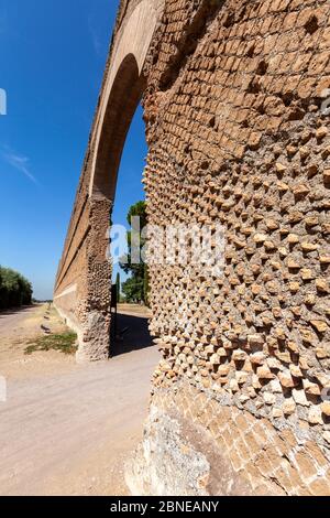 Mur de brique à Pecile, Villa Adriana, Villa Hadrien, Tivoli, Italie Banque D'Images