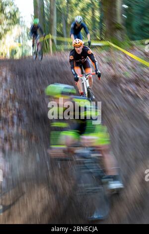 Course cycliste à Seattle, Washington, États-Unis. Novembre 2015. Banque D'Images