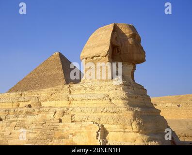 Le Grand Sphinx de Gizeh, Giza, Govergate de Gizeh, République d'Égypte Banque D'Images