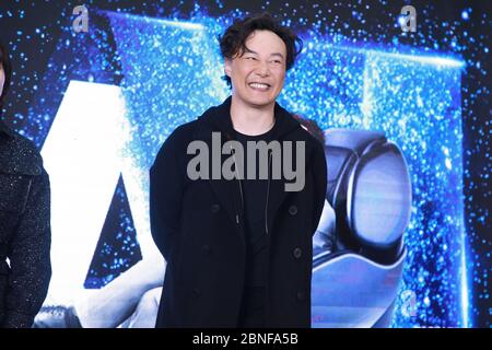 --File--le chanteur et acteur de Hong Kong Eason Chan est l'acronyme d'un événement promotionnel de marque de massage à Shanghai, Chine, 3 mars 2019. Banque D'Images