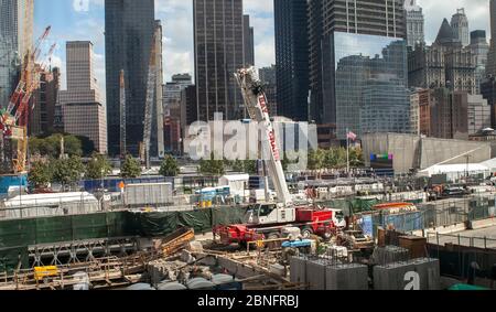 Chantier One World Trade Centre, New York Banque D'Images