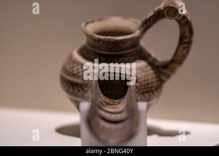 Poterie Hittite ancienne exposée au Musée des civilisations anatoliennes d'Ankara, Turquie Banque D'Images