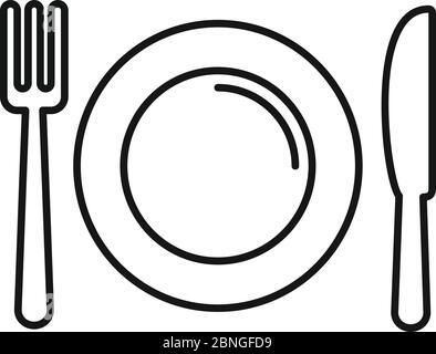 Icône batterie de cuisine. Contour de l'icône vecteur de batterie de cuisine pour la conception de Web isolée sur fond blanc Illustration de Vecteur