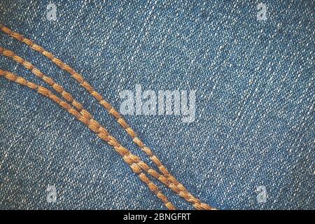 Blue denim jeans texture background Banque D'Images