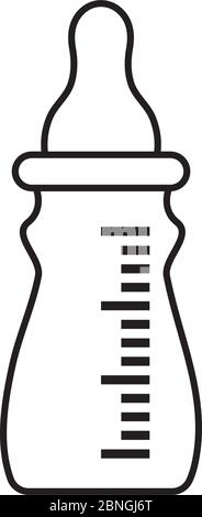 Modèle d'icône de bouteille de lait pour bébé, vecteur isolé Illustration de Vecteur