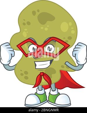 Verrucomicrobia dessin animé concept exécuté comme un super héros Illustration de Vecteur