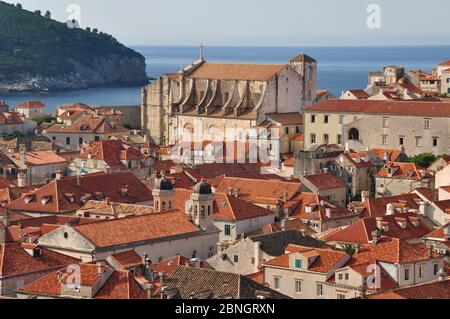 Dubrovnik, Croatie. Vue panoramique sur la vieille ville Banque D'Images