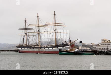 Le Balclutha, un navire de 130 ans dans la région de la baie de San Francisco Banque D'Images