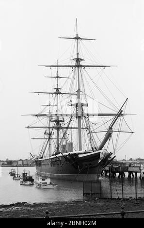 H.S. Guerrier, base navale de Portsmouth Banque D'Images