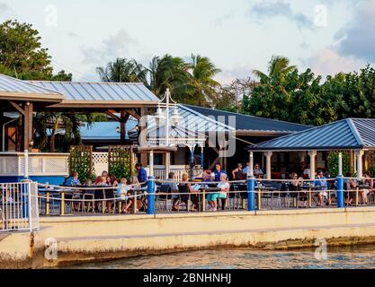 Restaurant The Wharf, George Town, Grand Cayman, îles Caïman Banque D'Images