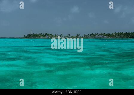 Paysage de l'océan des Caraïbes près d'Ambergris Caye, Belize, Amérique centrale. Banque D'Images