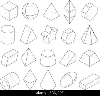 Illustrations monoline. Cadres de formes géométriques différentes Illustration de Vecteur