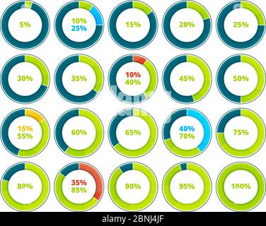 Graphiques et camemberts. Infographies vectorielles Illustration de Vecteur