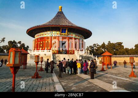 Voûte impériale du ciel au Temple du ciel à Beijing. Banque D'Images