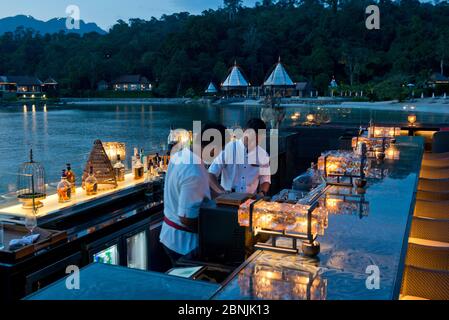 Malaisie,Malaisie,île,Insel,île,Langkawi,Malacca,plage,Strand,plage,Hôtel,Hôtel,Hôtel,bar,Bar Banque D'Images