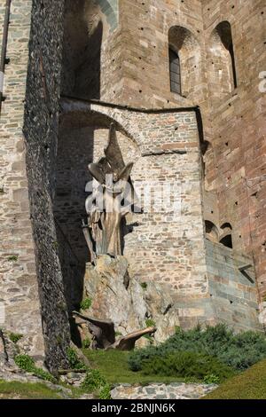 Visite de Sacra di San Michele dans le Piémont de Valsusa Banque D'Images