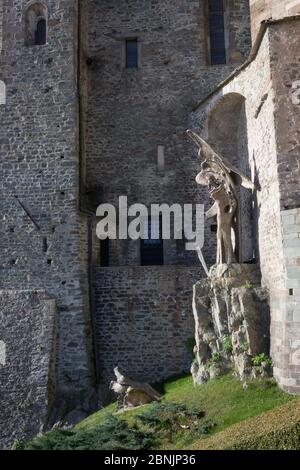 Visite de Sacra di San Michele dans le Piémont de Valsusa Banque D'Images