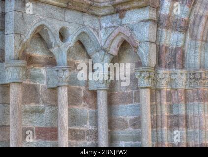 Visite de Sacra di San Michele dans le Piémont de Valsusa Banque D'Images