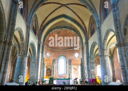 Visite de Sacra di San Michele dans le Piémont de Valsusa Banque D'Images