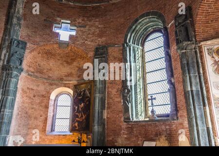 Visite de Sacra di San Michele dans le Piémont de Valsusa Banque D'Images