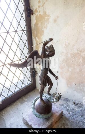 Visite de Sacra di San Michele dans le Piémont de Valsusa Banque D'Images