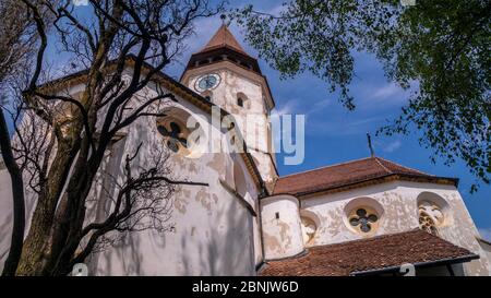 Église de Soxon fortifiée de Prejmer, Prejmer, Roumanie, Banque D'Images