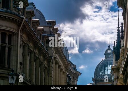 Palais CEC, vieux Bucarest, Lipscani, Roumanie Banque D'Images