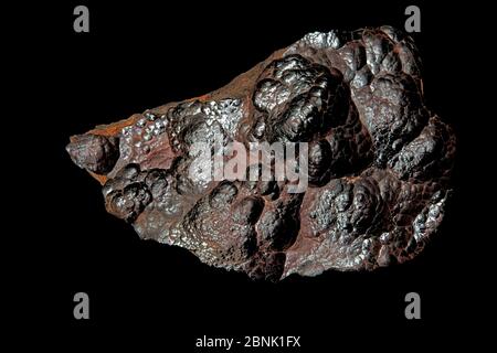 Hématite botryoidal, le principal minerai de fer. Maroc. Banque D'Images