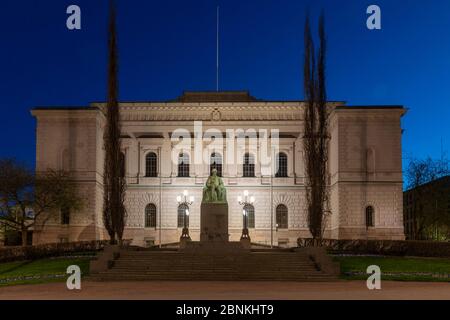 La Banque de Finlande est la banque centrale de Finlande. Quatrième banque centrale la plus ancienne au monde, située dans un bâtiment historique à Helsinki, en Finlande. Banque D'Images