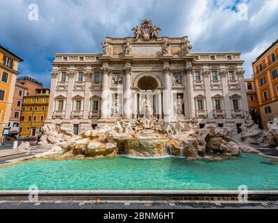 Italie Lazio Rome en verrouillage: La fontaine de Trevi crédit: Realy Easy Star/Alamy Live News Banque D'Images