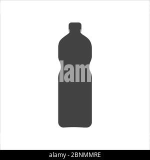 modèle de symbole d'icône de bouteille couleur noire modifiable. illustration vectorielle simple du logo pour le graphisme et la conception web. Vecteur Banque D'Images