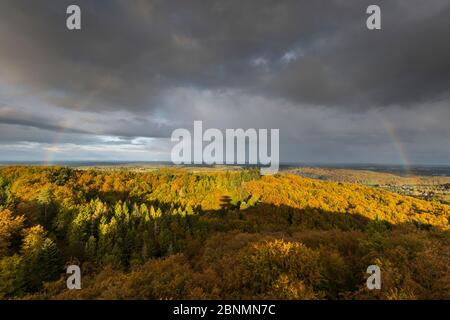 Europe, Pologne, Poméranie, Kashubia / Kaschubei - point de vue Wiezyca Banque D'Images