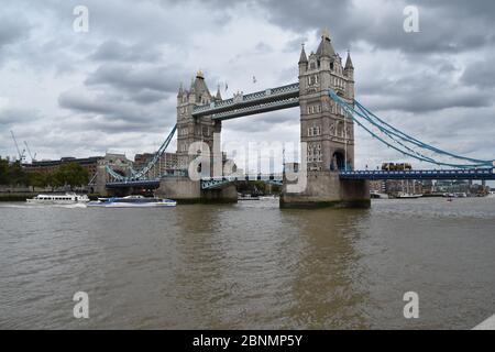 Tower Bridge Londres. Un monument emblématique de la capitale de l'Angleterre. Photo prise le 8 septembre 2018 Banque D'Images