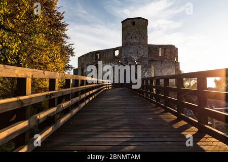 Europe, Pologne, Silésie, Cracovie-Czestochowa Upland / Highland jurassique polonaise - Château de Siewierz Banque D'Images