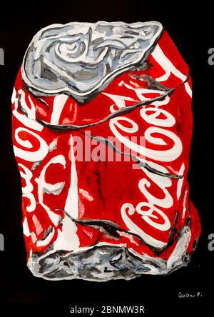 Résumé peinture coca cola Banque D'Images