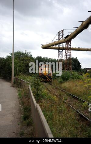 Une des locomotives de Tremorfa qui se hante au complexe. Banque D'Images