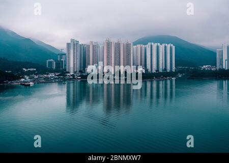 Asie, Chine, Hong Kong, île Lantau, baie de Tung Chung, Tung Chung Banque D'Images