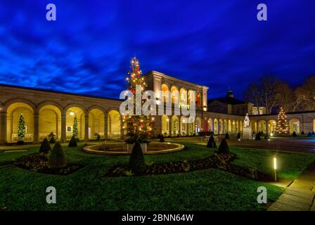 Heure bleue, Regentenbau, Bad Kissingen, Franconie, Bavière, Allemagne, Europe Banque D'Images