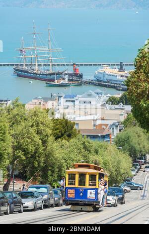 Téléphérique Powell-Hyde Line, San Francisco, Californie, États-Unis