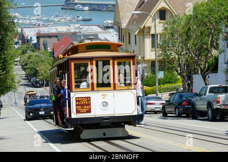 Téléphérique Powell-Hyde Line, San Francisco, Californie, États-Unis