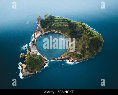 Açores, Sao Miguel, Islet de Vila Franca do Campo Banque D'Images