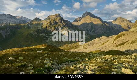 Col Julier, Piz Julier, Grisons, Suisse Banque D'Images