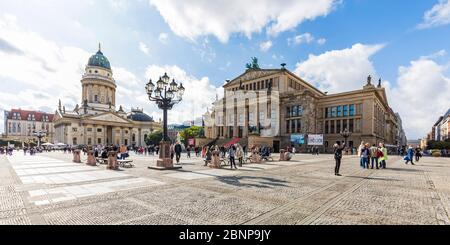 Allemagne, Berlin - Mitte, Gendarmenmarkt, place, cathédrale allemande, salle de concert, salle de jeux Banque D'Images